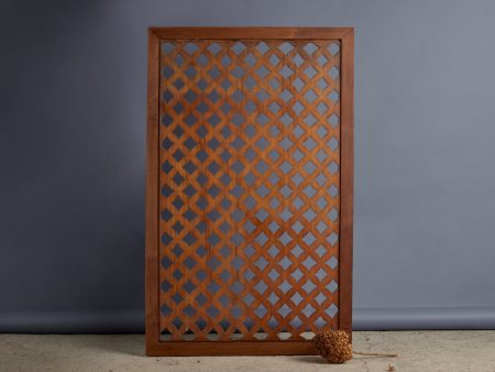 Large Pierce Work Framed Teak Panel Online