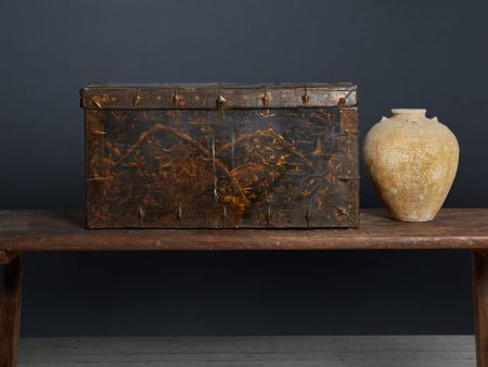 18th Century Tibetan Chest from a Buddhist Monastery with Chinoiserie Decoration Online Hot Sale