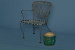 Set of 4 Wrought Iron Garden Chairs Fashion