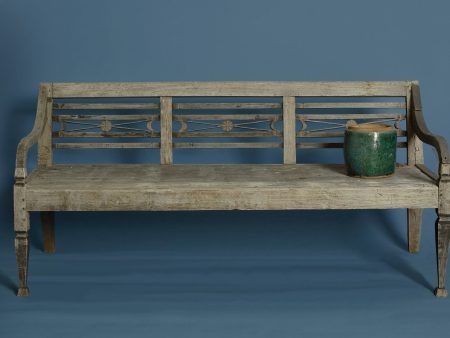 Deep Seated Dutch Colonial Bench from Jakarta Cheap