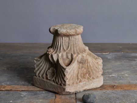 Carved Romanesq French Limestone Capital Supply