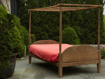 Early Teak Dutch Colonial Full Sized Canopy Bed on Sale