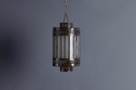 Frosted Glass & Tin Paneled Hanging Moroccan Lantern For Discount