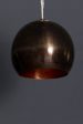 Small Bronze Hammered Pendant Light with a Polished Copper Interior Online Hot Sale