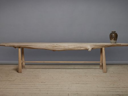 Long Sculptural Teak Console Table from Java on Sale