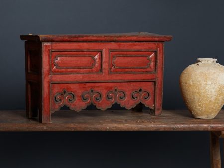 18th Century Tibetan Red Lama s Stool Discount