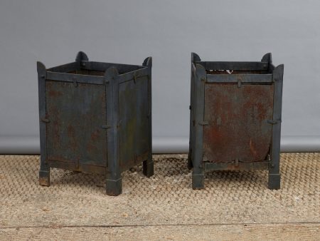 Pair of Mid 19th Cent French Iron Planter Boxes Online