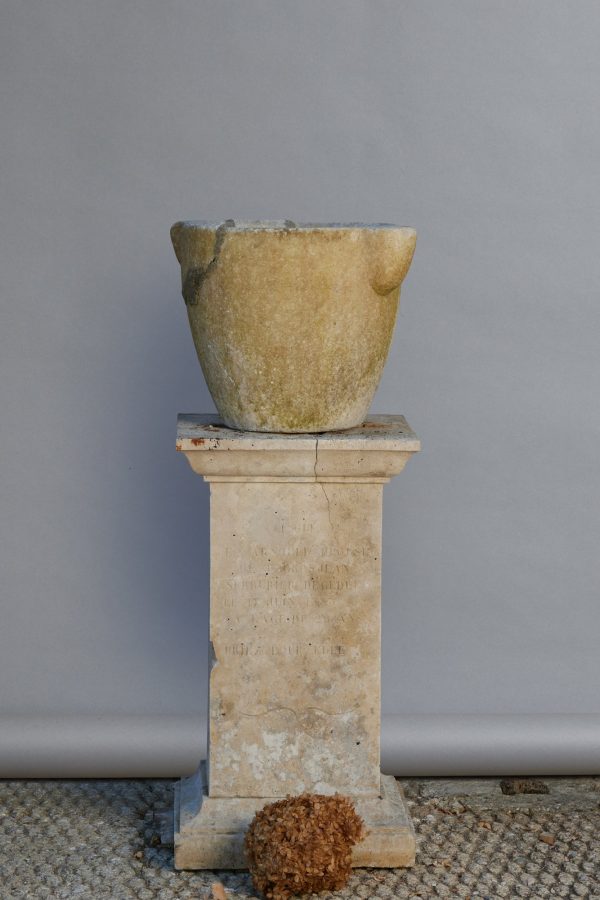 17th Century Central European White Marble Mortar Online