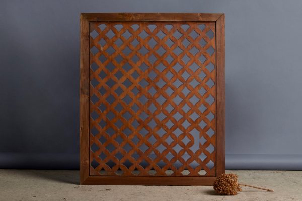 Medium Pierce Work Framed Teak Panel Online Hot Sale