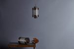 Frosted Glass & Tin Paneled Hanging Moroccan Lantern For Discount