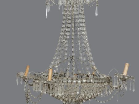 Italian Four Arm Early 20th Century Chandelier from Genoa Supply