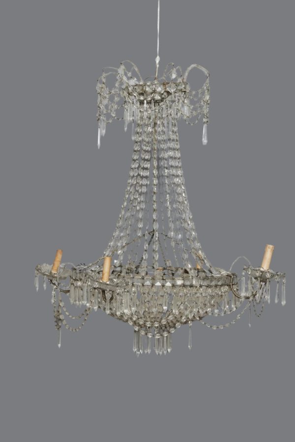 Italian Four Arm Early 20th Century Chandelier from Genoa Supply