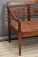 Deep Seated Delicately Carved Dutch Colonial Teak Bench from Java Discount