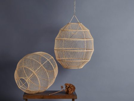 Large Open Work Raffia Hanging Light For Cheap