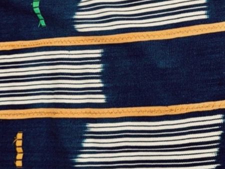 Baule Stripe Indigo Scarf Sarong from Côte d Ivoire Online Sale