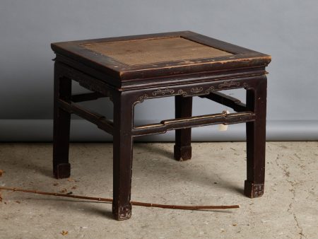 Late 17th - Early 18th Chinese Scholar Meditation Stool with Original Rattan Top Discount