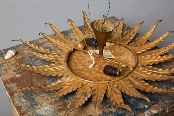 Gilt Iron Spanish Ceiling Fixture Sale