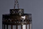 Frosted Glass & Tin Paneled Hanging Moroccan Lantern For Discount