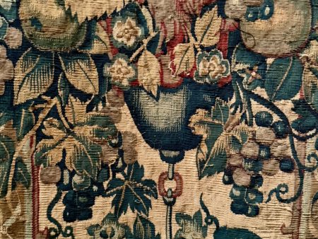 Pair of Early 17th Century Tapestry Panel Fragments Hot on Sale