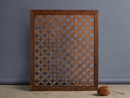 Medium Pierce Work Framed Teak Panel on Sale