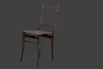 Set of 4 19th Century French Oak Garden Chairs Online now