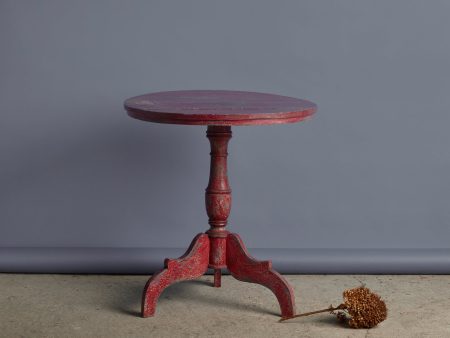 Dutch Colonial Red Painted Teak Stand Online now