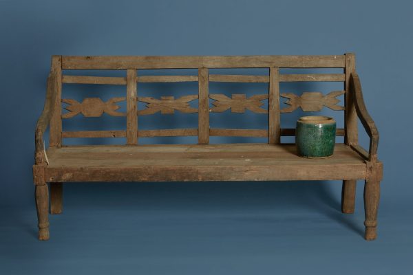 Dutch Colonial Teak Bench from Sumatra For Cheap