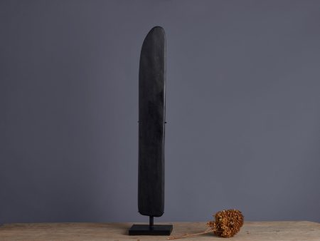 Tall Mounted Stone Axe from the Island of Borneo on Sale