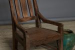 Low Primitive Dutch Colonial Teak Lounge Chair from Sumatra Online Sale