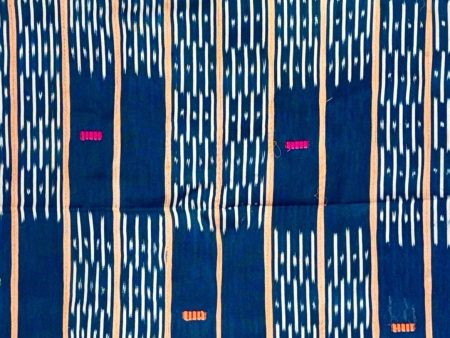 Baule Stripe Indigo Scarf Sarong from Côte d Ivoire Online Sale