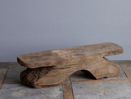 Primitive Low Teak Bench from Indonesia Sale