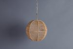 Small Open Work Ball Shaped Raffia Hanging Shade Discount