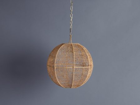 Small Open Work Ball Shaped Raffia Hanging Shade Discount