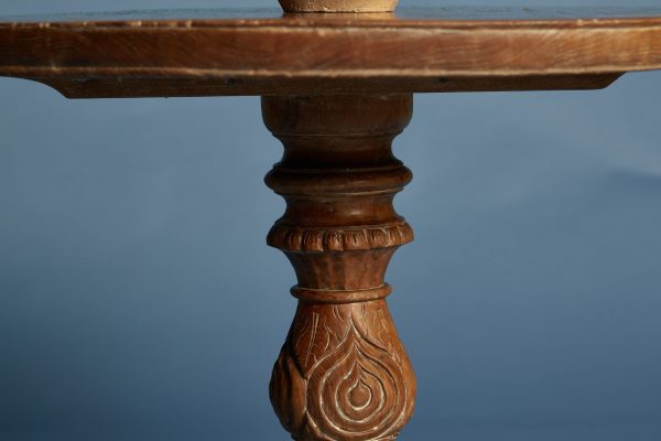 Single Board Top Round Dutch Colonial Teak Side Table from Java Online Sale