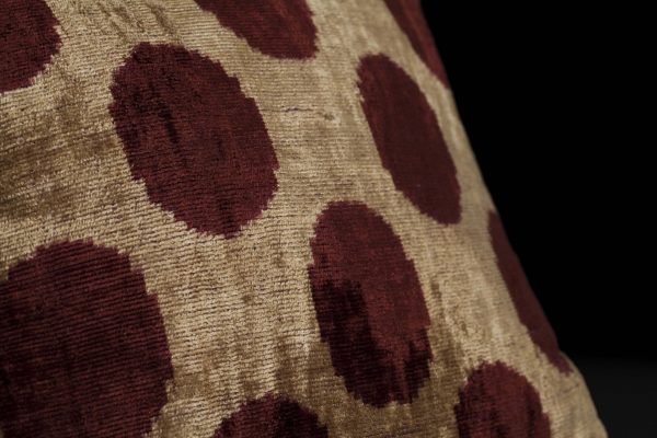 Uzbec Silk Velvet Ikat Pillow Discount