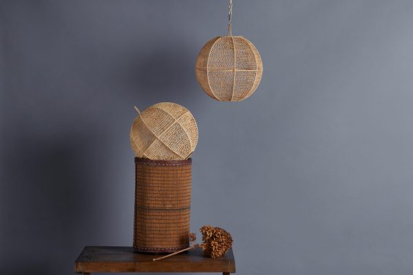 Small Open Work Ball Shaped Raffia Hanging Shade Discount