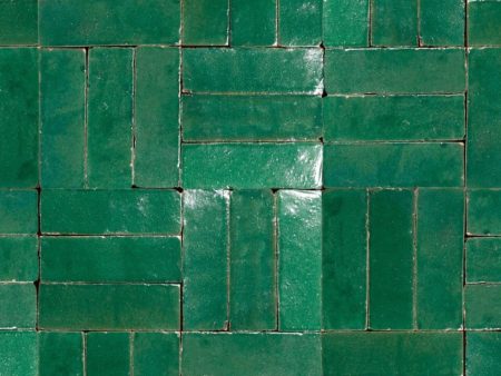 Reclaimed Vintage Green Moroccan Zelig Tiles Online Hot Sale