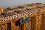 English Cabinet in the Shape of a Coffer Made out of an Old Abbey Paneling For Cheap